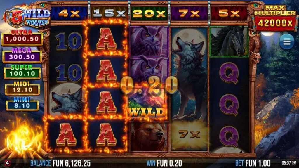 5 Wild Wolves | Slot Game Review | 4ThePlayer