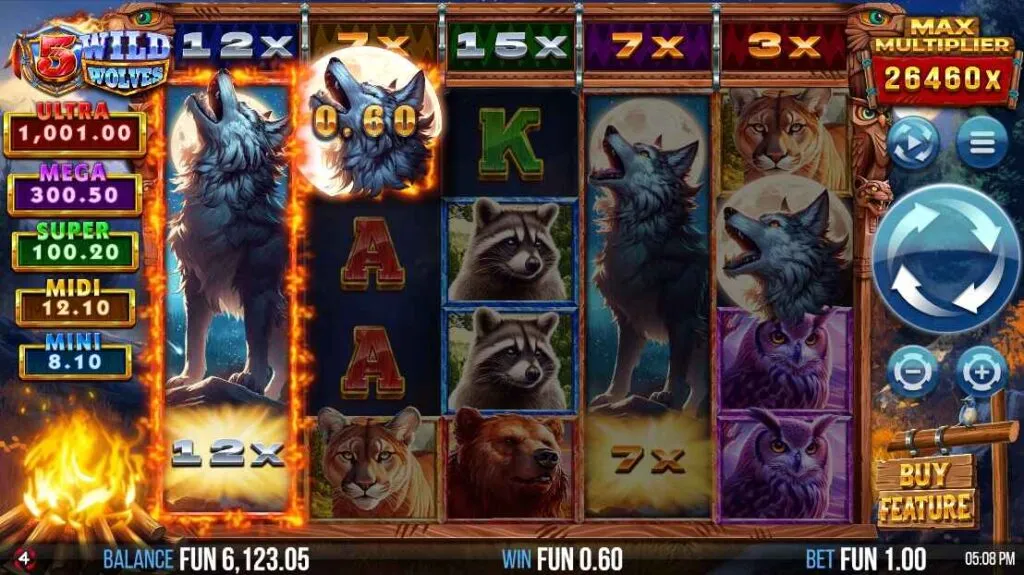 5 Wild Wolves | Slot Game Review | 4ThePlayer