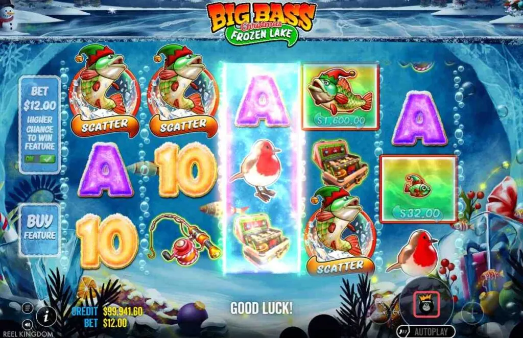 Big Bass Christmas - Frozen Lake | Slot Game Review