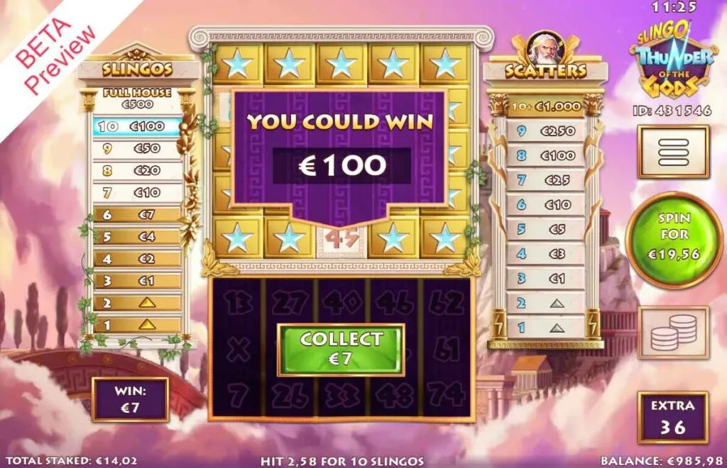 Slingo Thunder of the Gods | Highbet Game Review
