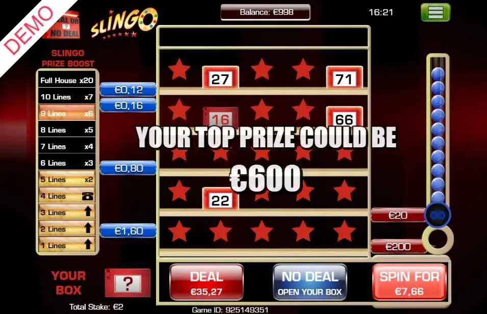 Slingo Deal or No Deal | Highbet | Full Game Review