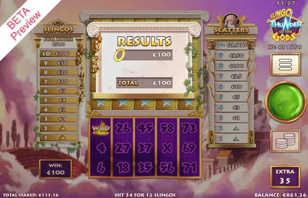 Slingo Thunder of the Gods | Highbet Game Review