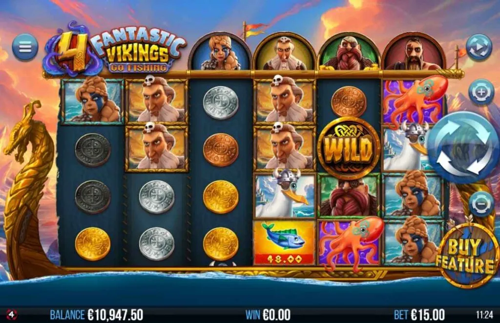 4 Fantastic Vikings Go Fishing | Slot Game Review