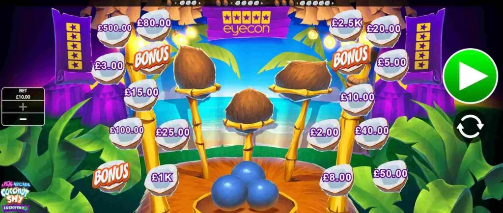Fluffy Arcade Coconut Shy LuckyTap | Game Review