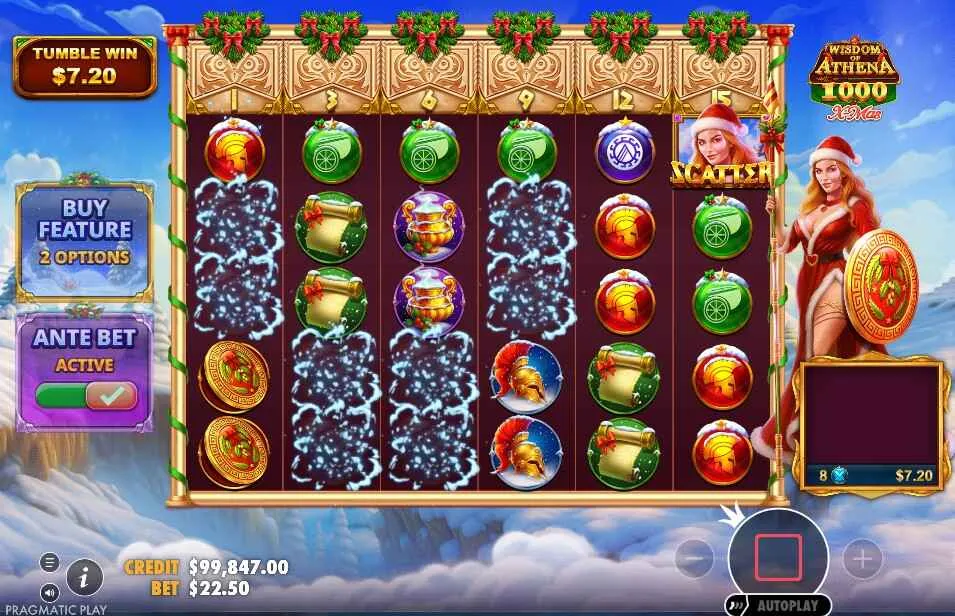 Wisdom of Athena 1000 Xmas | Slot Game Review 🎄