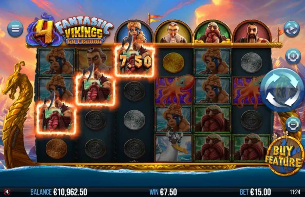 4 Fantastic Vikings Go Fishing | Slot Game Review
