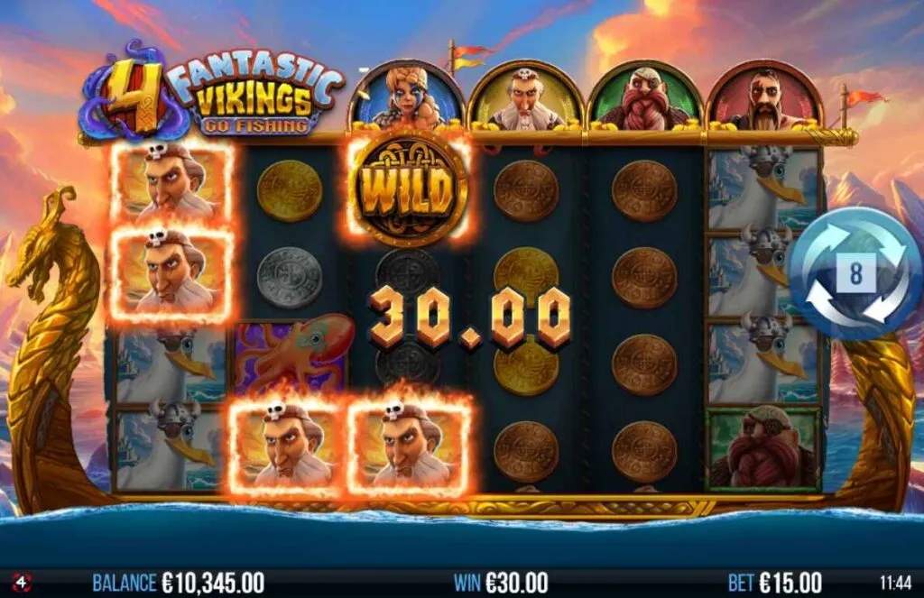 4 Fantastic Vikings Go Fishing | Slot Game Review