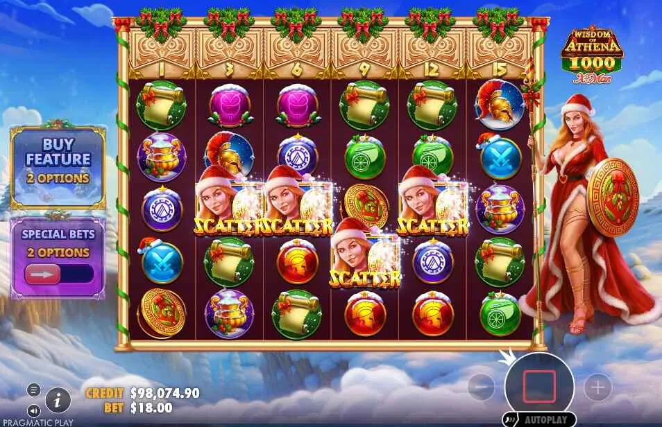 Wisdom of Athena 1000 Xmas | Slot Game Review 🎄