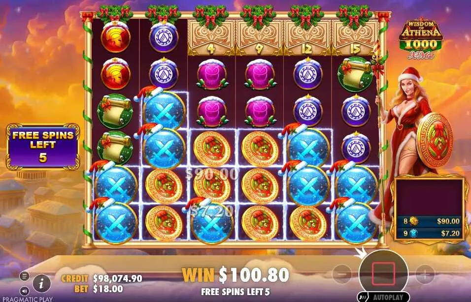 Wisdom of Athena 1000 Xmas | Slot Game Review 🎄
