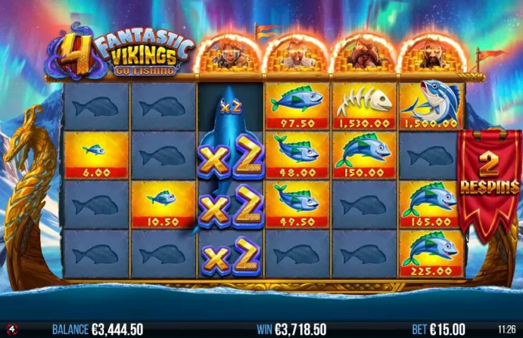 4 Fantastic Vikings Go Fishing | Slot Game Review