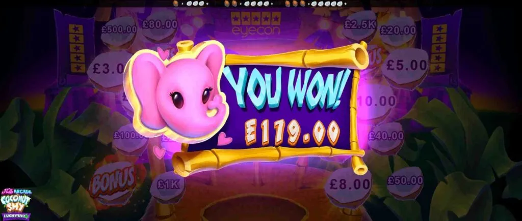 Fluffy Arcade Coconut Shy LuckyTap | Game Review