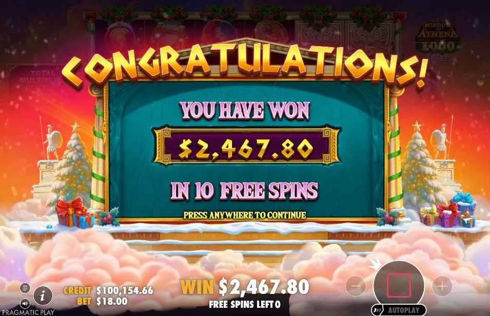 Wisdom of Athena 1000 Xmas | Slot Game Review 🎄