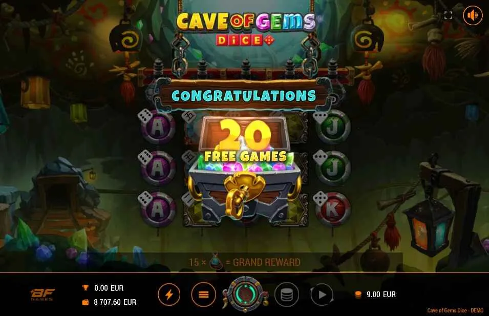 Cave Of Gems Dice | Slot Game Review | BF Games 💎