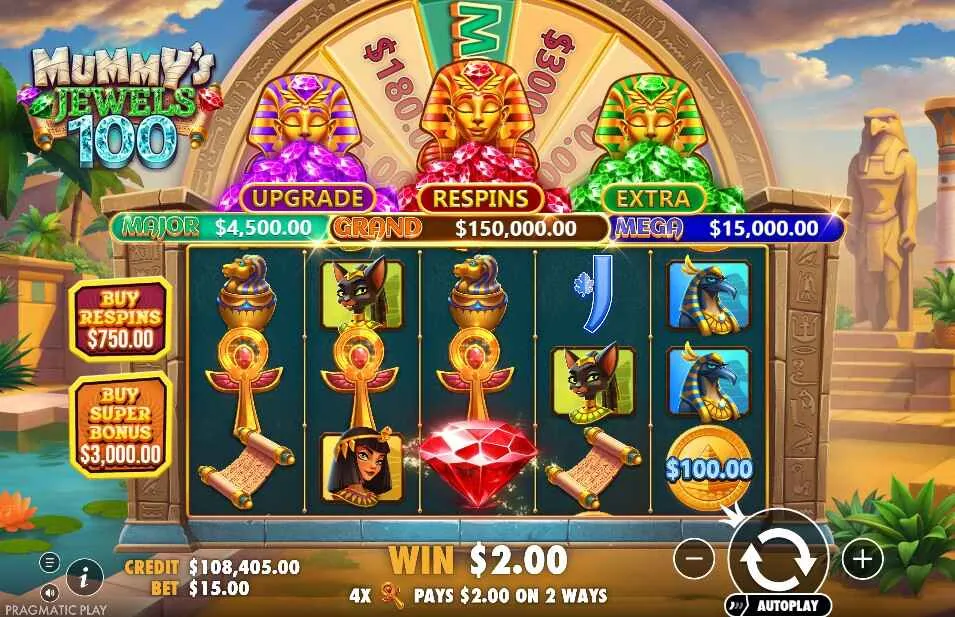 Mummy&rsquo;s Jewels 100 | Slot Review | Play Now ☥