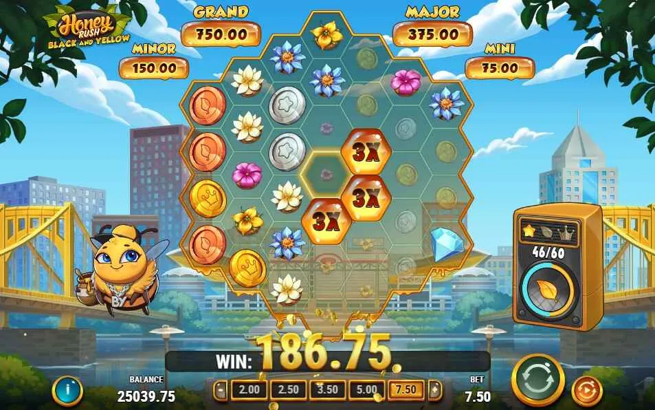 Honey Rush Black and Yellow | Slot Review | Play’n GO 🍯