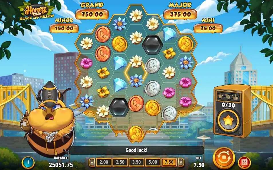 Honey Rush Black and Yellow | Slot Review | Play’n GO 🍯