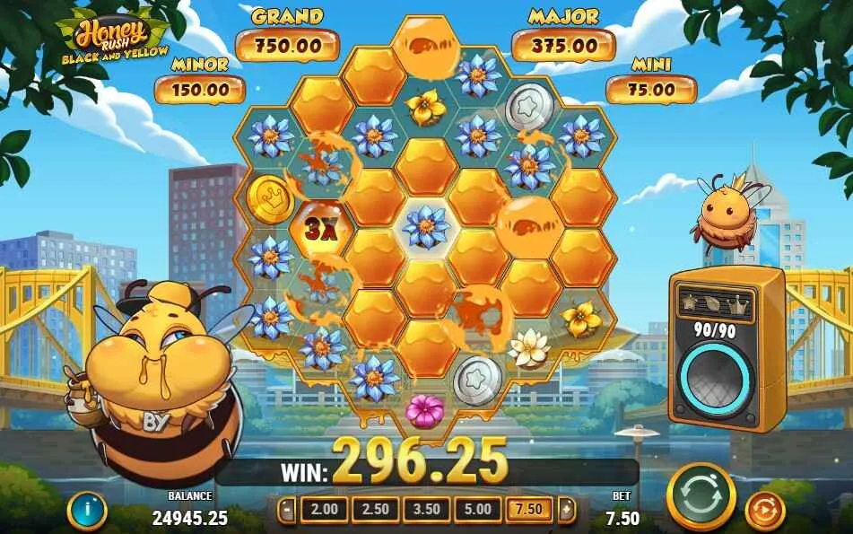 Honey Rush Black and Yellow | Slot Review | Play’n GO 🍯