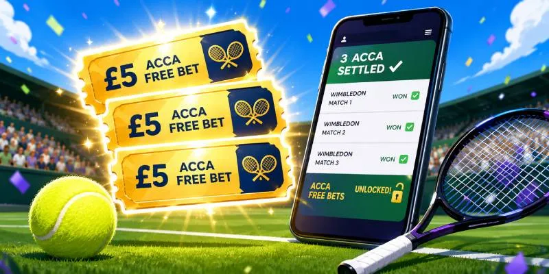 Triple Play Wimbledon | Get &pound;15 in ACCA Free Bets