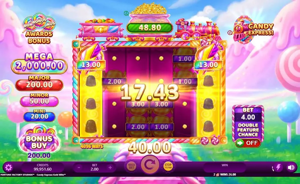 Candy Express Gold Blitz Slot by Fortune Factory Studios