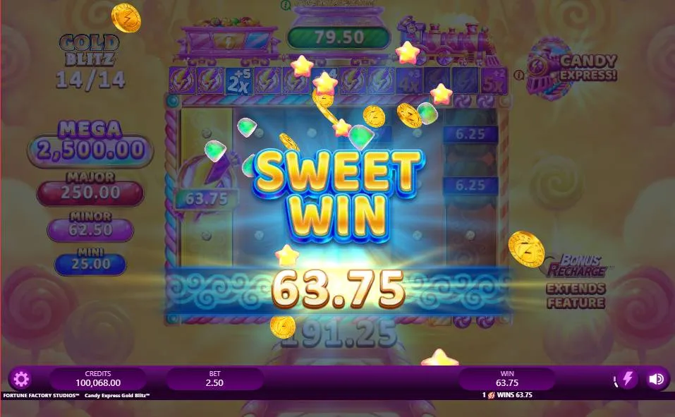 Candy Express Gold Blitz Slot by Fortune Factory Studios