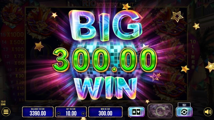 Rio Mystery Night Slot Game Review