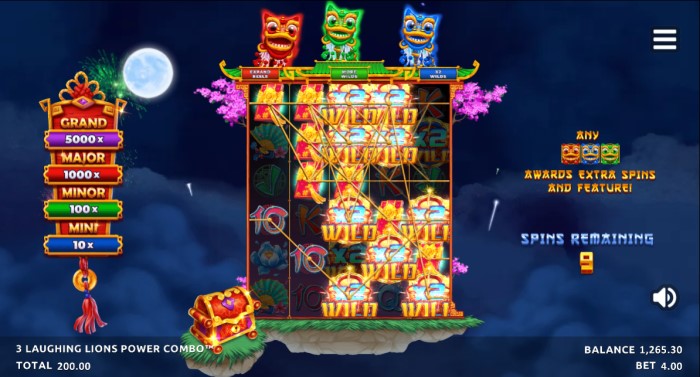 3 Laughing Lions Power Combo Game Review