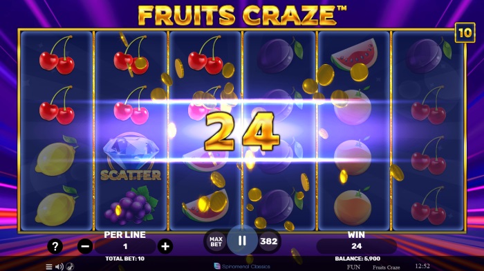 Fruits Craze Slot Game Review