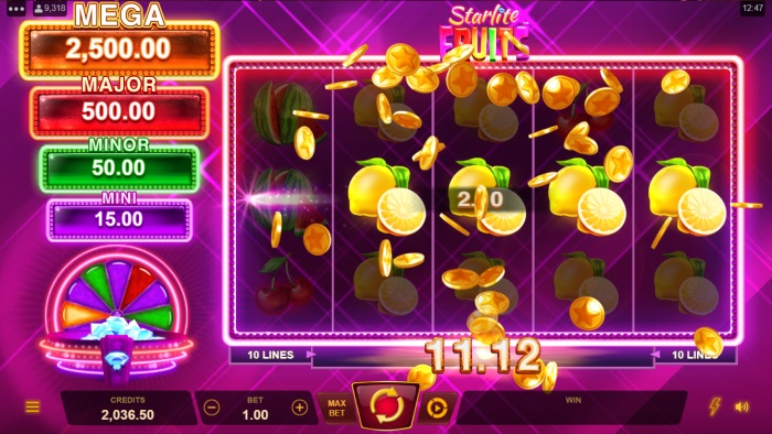 Starlite Fruits Slot Game Review
