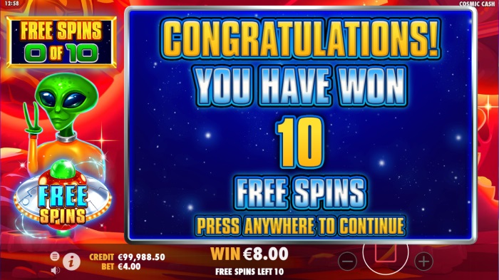 Cosmic Cash Slot Game Review