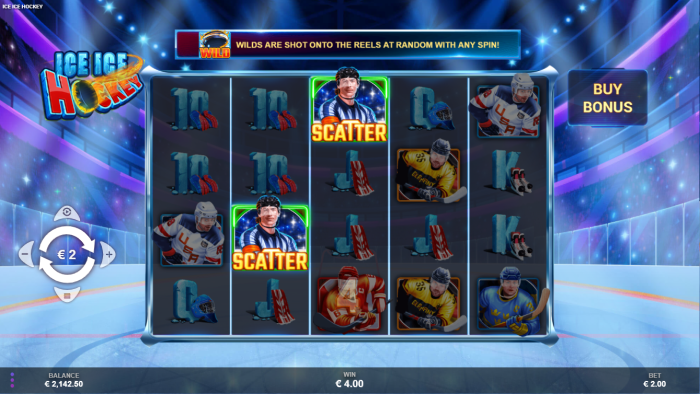 Detailed view of Ice Ice Hockey slot symbols and paytable information