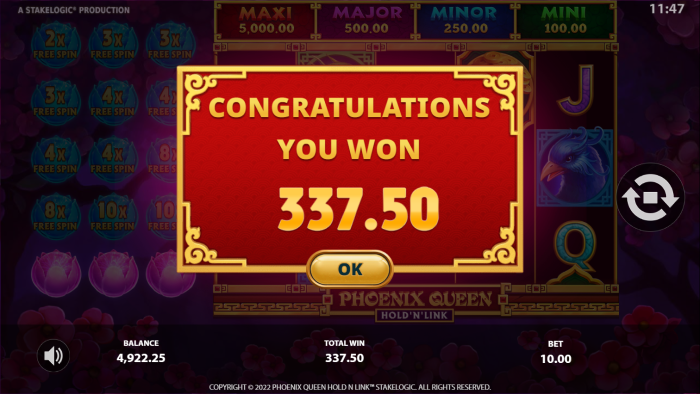 Phoenix Queen Hold N Link Slot Game Review