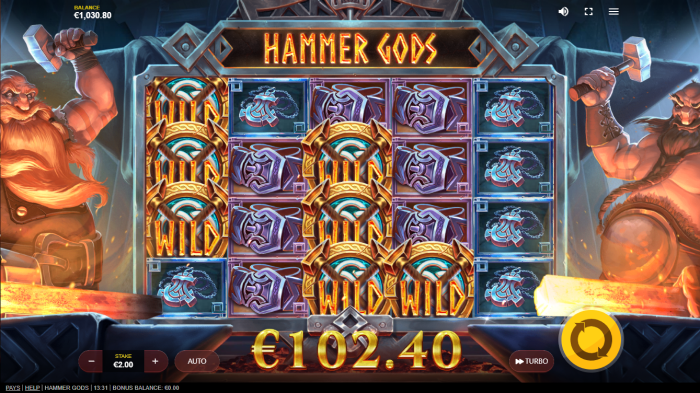 Hammer Gods slot gameplay