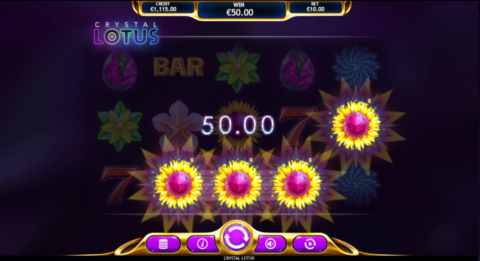 Crystal Lotus Slot Game Features