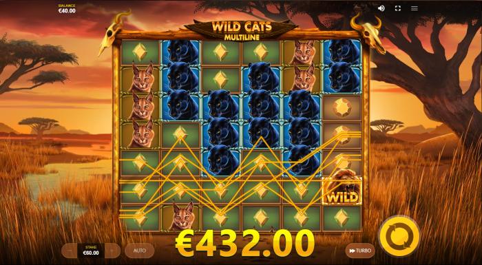 Wild Cats Multiline Slot Game Wild Symbol