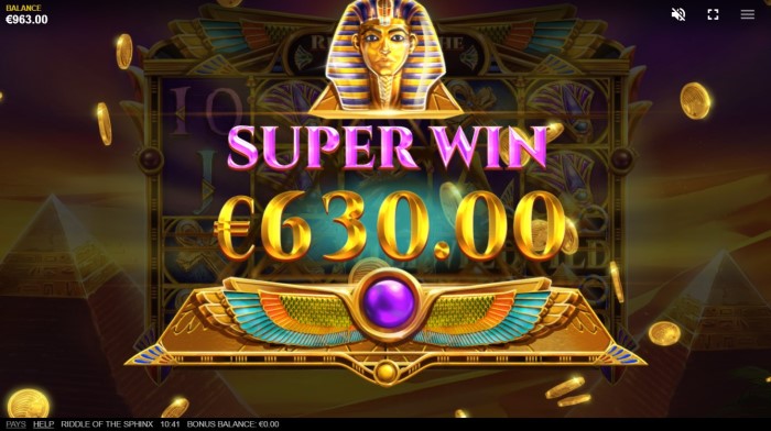 Symbols in Riddle of the Sphinx Slot