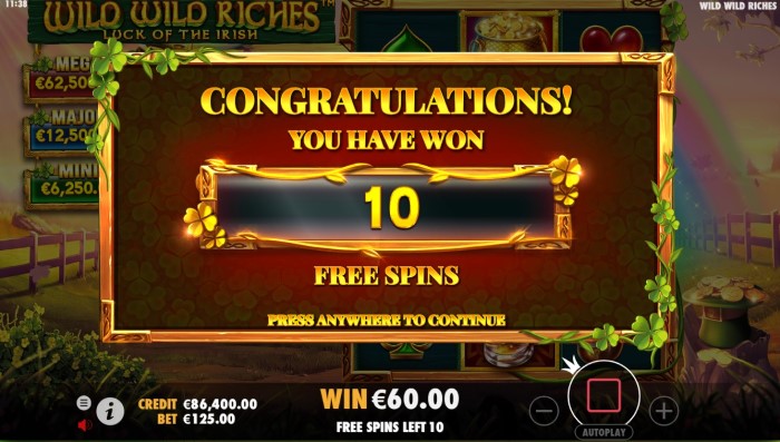 Wild Wild Riches Slot Bonuses