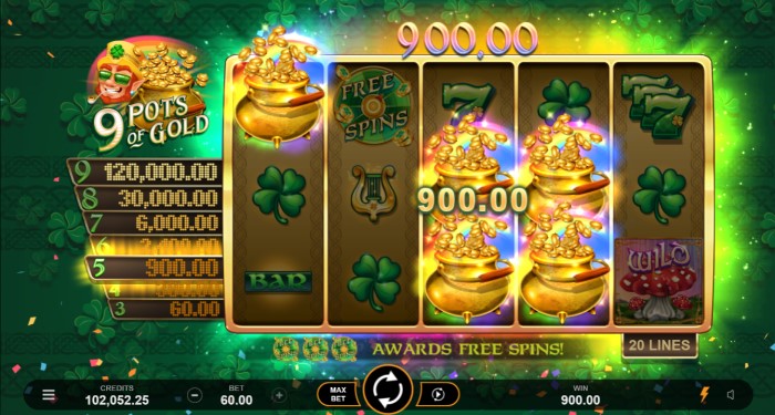9 Pots of Gold Slot Game Review