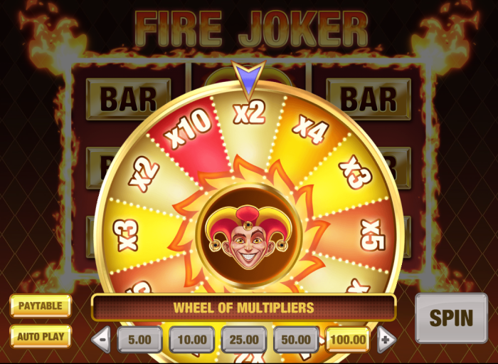 Fire Joker Wheel of Multipliers