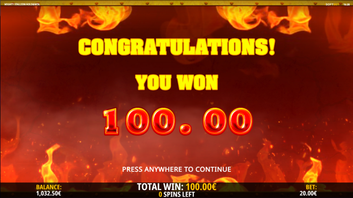 Mighty Stallion Hold & Win Slot Symbols