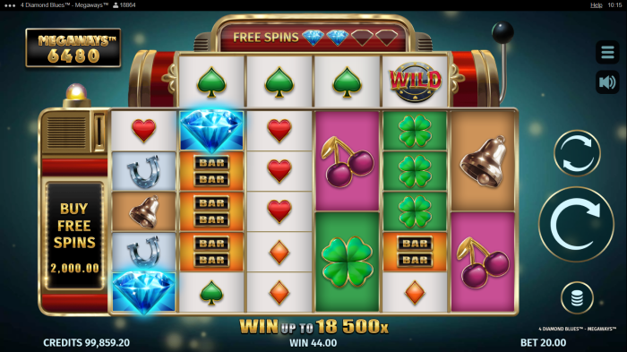 4 Diamond Blues Megaways Slot Game