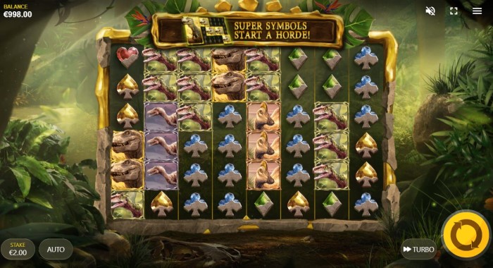 Reptizillions: Power Reels game interface showing 8x6 grid