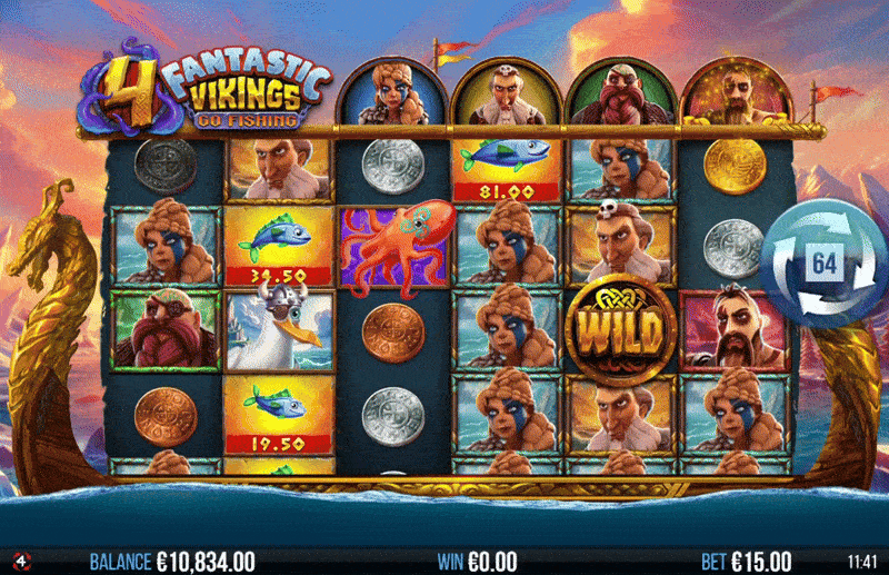 4 Fantastic Vikings Go Fishing | Slot Game Review