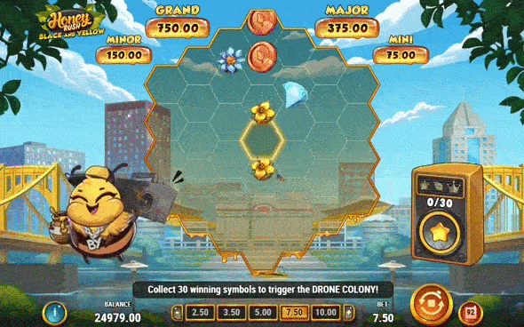 Honey Rush Black and Yellow | Slot Review | Play’n GO 🍯